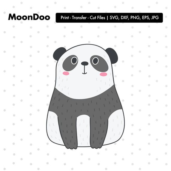 Download Items similar to Panda svg files, cute Panda Clipart Svg ...