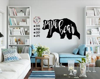 Papa Bear SVG, Svg Cut File, Papa Bear Cut Files, Cricut, Papa Bear Dxf, Papa Svg, Papa Bear Decal, Bear Decal, Bear SVG, Bear Family, Papa