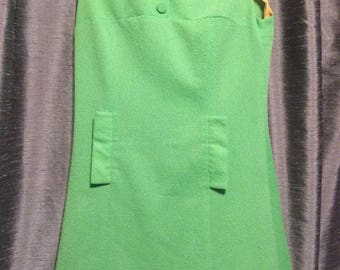 vintage 60's dress green