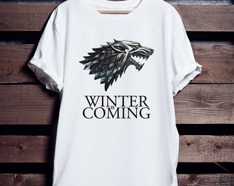 Game Of Thrones Shirt, Winter Is Coming Men's t-shirt, GOT T-shirts, thrones shirt, Labor Day sale, game of thrones gifts,house stark shirt