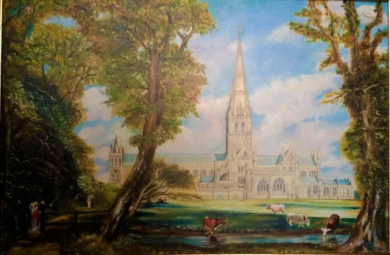 Salisbury Cathedral from the Bishops Grounds Copy from John