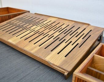 Wood Laptop Stand - Walnut Laptop Stand - Personalized Laptop Stand