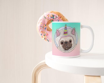 Pug Mug | Funny Coffee Mug | Pug Gifts | Unicorn Mug | Dog Mug | Unicorn Gifts | Pet Lover Gift | Pug Lover Gift | Cute Mug | Dog Lover Gift