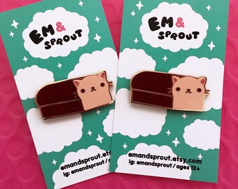 Cat Loaf Enamel Pin -