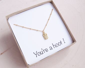 Owl Necklace | Nature Jewelry | Woodland Necklace | Forest Necklace | Tiny Owl Necklace | Best Friend Gift | Gift for Her
