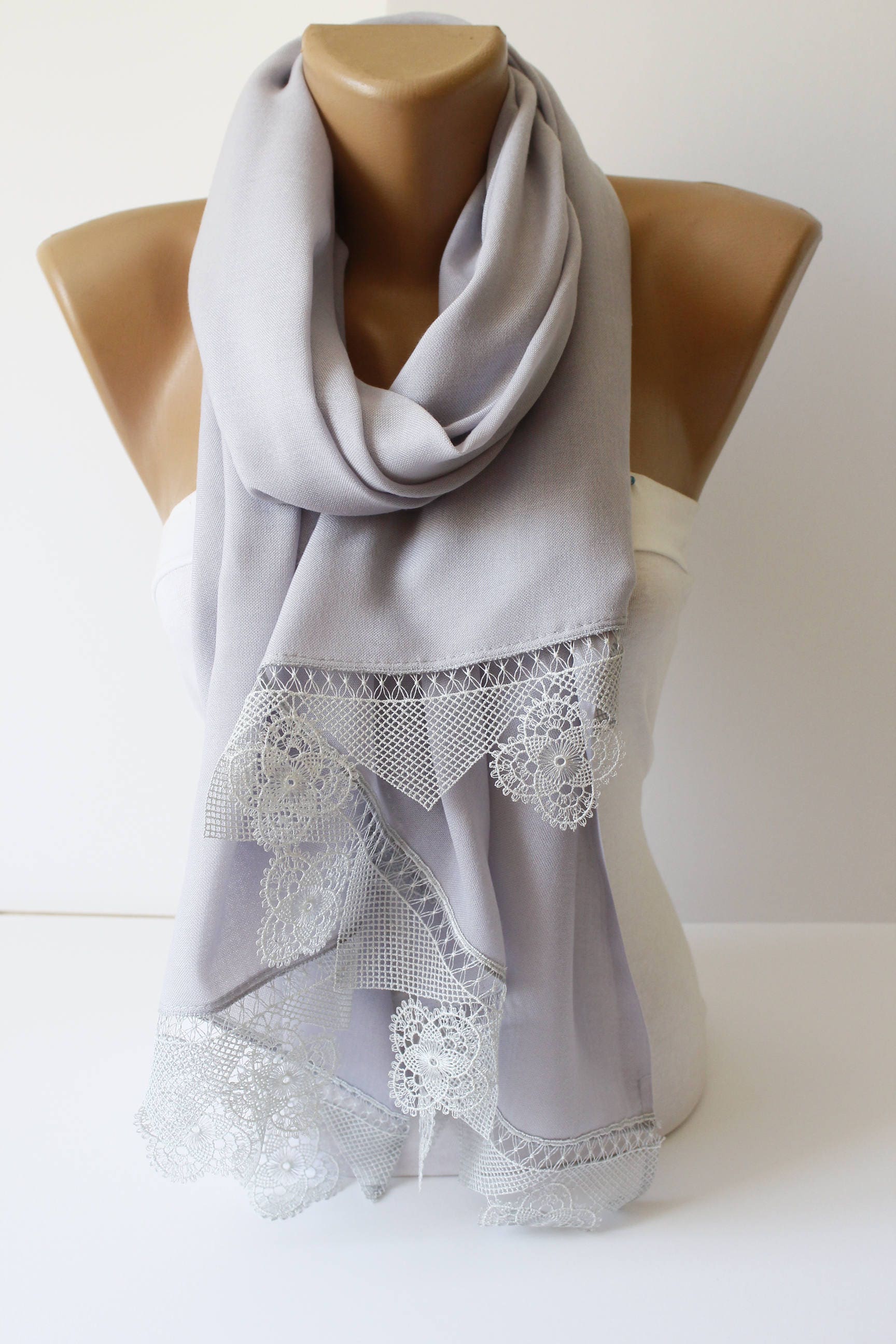 NEW Light Lilac Lace Scarf Shawl Scarf Lace Scarf Winter