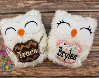 Personalized Owl Stuffed Animal - Baby Gift - Personalized Owl - Owl with Name - Soft Owl - Plush Owl - Cream Owl - Stuffie - Baby Shower