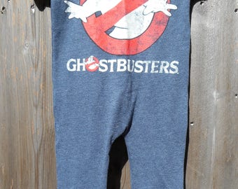 Gostbusters Movie Children's Upcycled/recycled t-shirt romper size 12 months