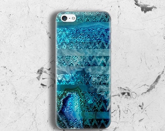 Teal turquoise case for iPhone SE Case for iPhone 5 Case for iPhone 5s Case glitter for iPhone 5c Case ocean shimmer for iPhone 4s