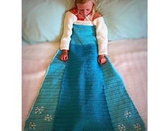Elsa Crochet Princess Dress Blanket PATTERN