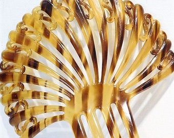 Faux Tortoise Shell Celluloid Hair Comb Mantilla 1910s Edwardian Backcomb Topcomb Wedding Comb Late Art Nouveau Early Art Deco Fashion