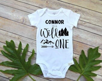 Wild ONE, Camping Birthday, Woodland Birthday, Lumberjack Party, Camping Party, Boy Birthday shirt, First Birthday,1st birthday,Happy Camper