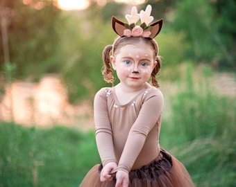 Deer Costume , Toddler Halloween Costume , Girls Woodland Costume, Baby Deer Halloween Costumes, Deer Tutu Costume, Woodland Birthday Outfit