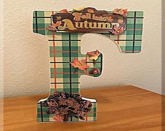 Autumn Decor, Fall Letters, Seasonal Letters, Fall Decorations, Decorative Letters, Fall Table Decorations, Thanksgiving Table Decor
