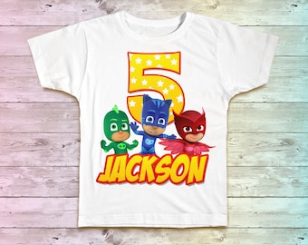 PJ Masks Birthday Shirt, PJ Masks Family Birthday Tshirt, Matching Shirts, PJ Masks Mommy Birthday Party, Daddy birthday tee