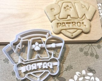 Paw Patrol Cookie Cutter - Paw Patrol Badge Logo Symbol Dog Pup Puppy Fondant Icing Cake Cupcake Topper Mold Mould kid Birthday Party Favor