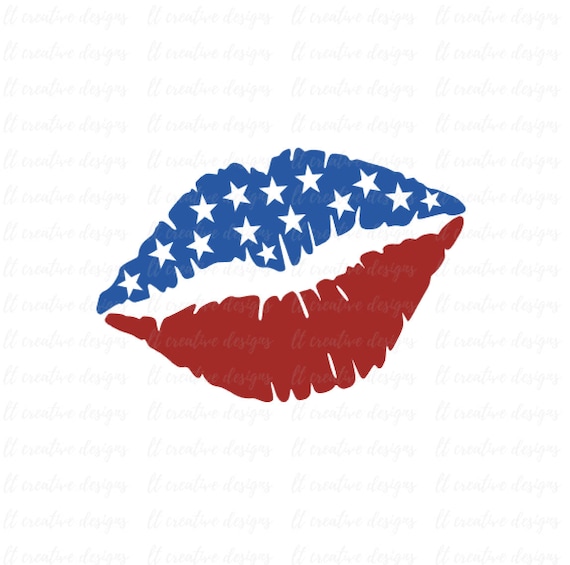 Download Flag Lips Svg American Flag Lip SVG Fourth of July SVG 4th