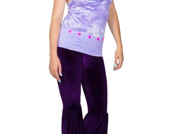 Studded Hand Dyed Hoodie Halter Top