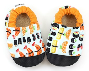 sushi baby shoes sushi booties sushi clothing sashimi baby sushi slippers soft sole shoes sushi shoes japanese rubber sole shoes rubber toe