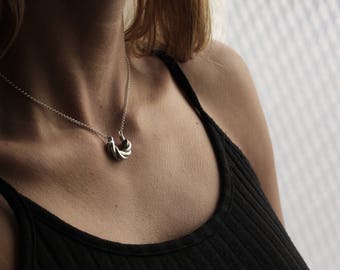 Twist silver choker - handcarved statement choker in solid sterling silver