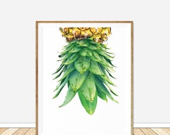 Pineapple Print, Pineapple, pineapple decor, Pineapple Wall Art, Tropical Art, Printable Pineapple, Printable wall art, Digital print