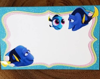Finding Nemo Birthday Baby Shower Food Tent Labels