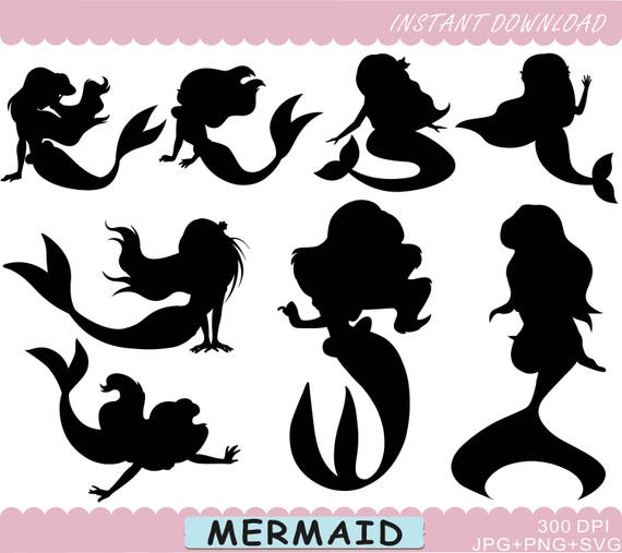 Download Mermaid Silhouettes Clipart Mermaid Clipart Mermaid SVG