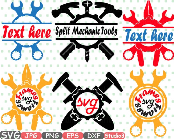 Download Split & Circle Mechanic Tools Silhouette SVG Cutting Files