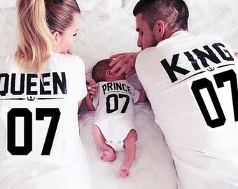 King and Queen shirt/Prince/Princess/family matching shirts/daddy and son/ mom and son/ Mommy and me