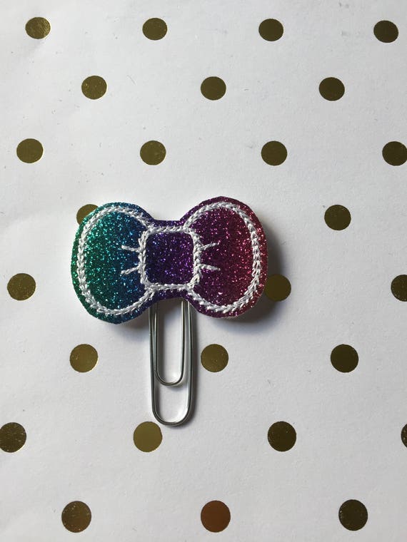 Holographic Bow planner Clip/Planner Clip/Bookmark. Bow Planner Clip. Holographic Planner Clip.