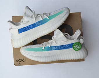 Custom Painted Adidas Yeezy Boost 350 V2 Cream White