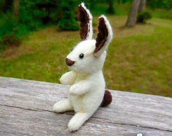 Stuffed bunny rabbit, felt bunny, handmade Easter bunny decoration, soft toy, felt stuffed animal