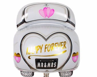 1Pcs 3D Wedding Car Wedding Aanagram Ballon Foil Ballon Wedding Decoration Mariage Bridal Shower Bachelorette Party Decor