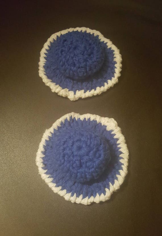 Crochet lid hats set of 2 100 cotton