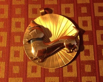 Copper Dachshund Pendant