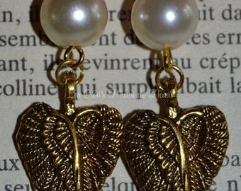 American Gold wings earrings
