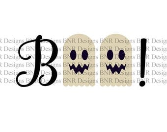 Boo SVG, Halloween SVG, DXF File, Cricut File, Cameo File, Silhouette File