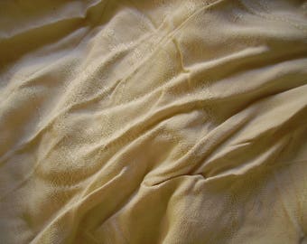 NO. 221 FABRIC BEIGE POLYESTER CREPE HAS PATTERNS WOVEN
