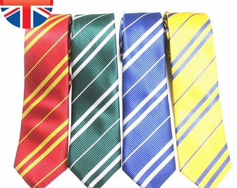 Men's, Woman's Ladies H.P Style Wizard house tie for Fancy Dress red, green,yellow and blue