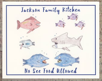 Kitchen Wall Art, Funny Kitchen Art, Personalized Kitchen Art, Kitchen Gift, Nautical Wall Art, Personalized 8x10, Personalized Print Gifts