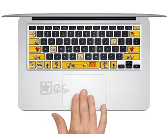 Macbook keyboard sticker ** Yellow Minions ** Macbook Pro Stickers/Mac Decal/Mac Sticker for Apple Laptop/Macbook Pro Air