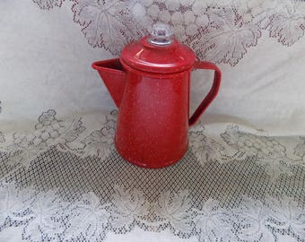 Vintage - Small Enamelware Coffee Pot