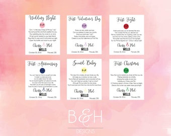 Digital Download Wedding Milestone Wine Labels -custom catlin