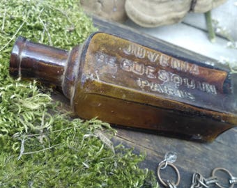 Antique apothecary bottles potion witch witchcraft supply medical laboratory amber glass rare syrup old dark coloured