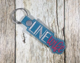 Line Wife, Line Workman, Lineman Pride, Lineman Wife, Lineman, Key Chain, Key Fob, Zipper Charm