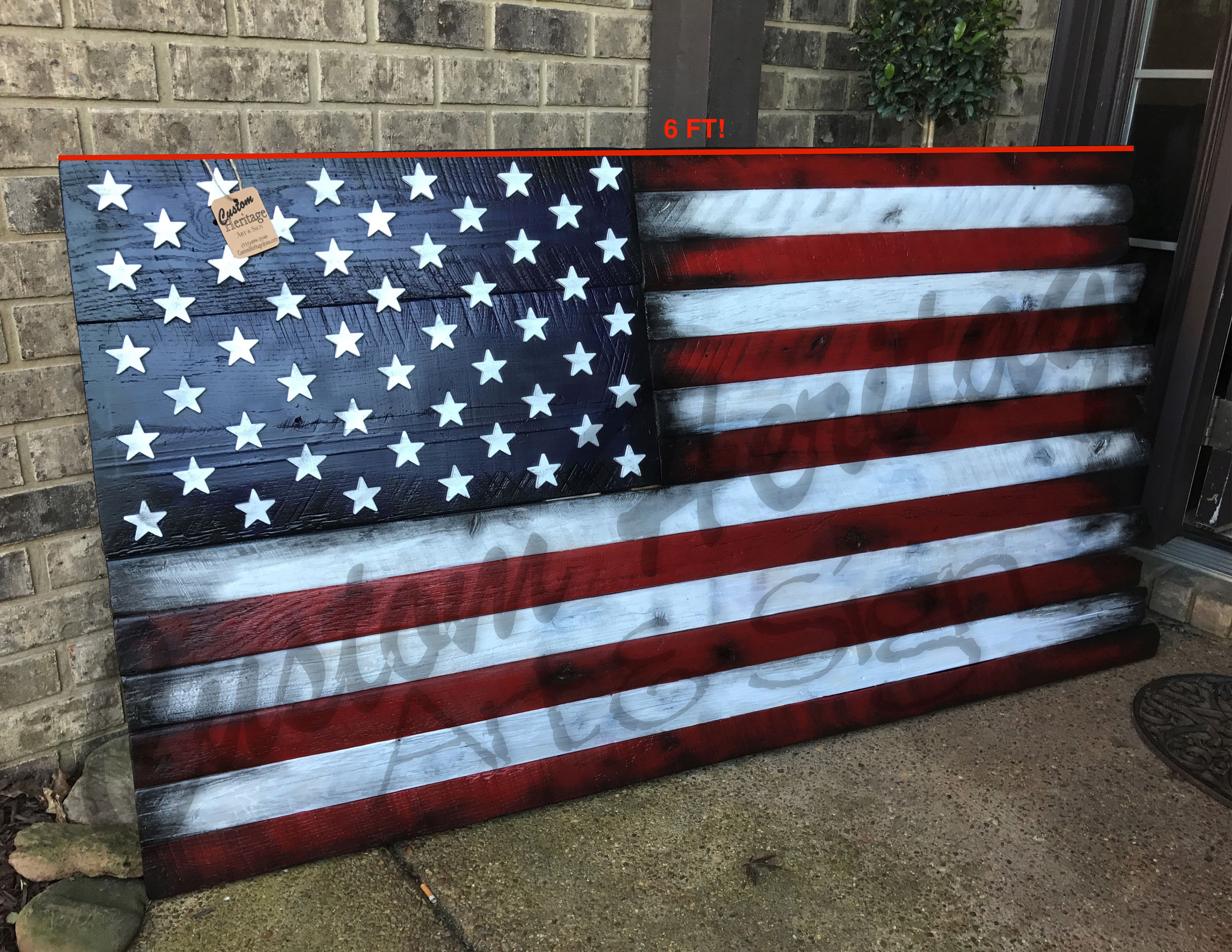 Wooden flag Barn wood wood flag Rustic wood flag American