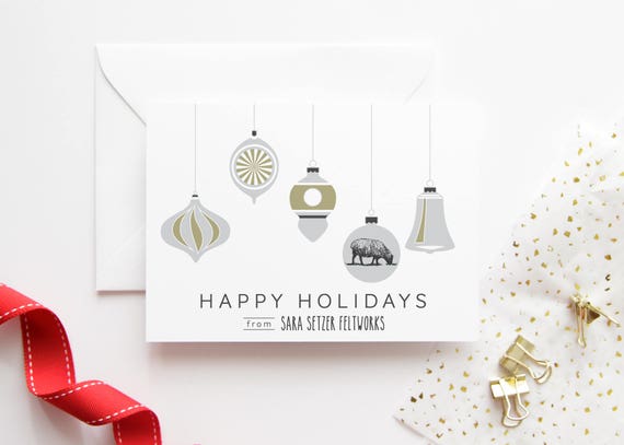 Business Christmas Cards with Logo Corporate Holiday Cards