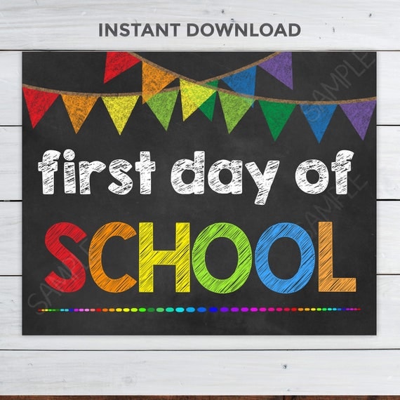 welcome-back-first-day-of-school-banner-printable-instant-download-etsy