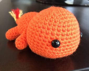Crochet Charmander, Amigurumi Charmander, Crochet Pokemon, Amigurumi Pokemon, Charmander Plush Stuffed Charmander, Pokemon Plush, Charmander