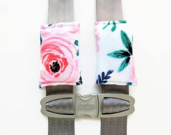 Floral Car Seat Strap Cover - Belt Strap - Strap Cover - Baby Stroller - Baby Girl Gift - Baby Girl Coming Home - Boho Baby - Baby Blanket